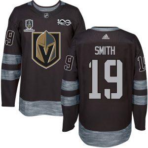 Adidas Golden Knights #19 Reilly Smith Black 2024 Stanley Cup Champions 100th Anniversary Stitched NHL Jersey