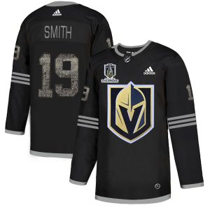 adidas golden knights #19 reilly smith black 2024 stanley cup champions authentic team logo fashion stitched nhl elite jersey