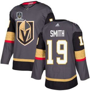 Adidas Golden Knights #19 Reilly Smith Grey 2024 Stanley Cup Champions Home Authentic Stitched NHL Jersey