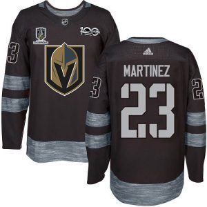 limited Adidas Golden Knights #23 Alec Martinez Black 2024 Stanley Cup Champions 100th Anniversary Stitched NHL Jersey