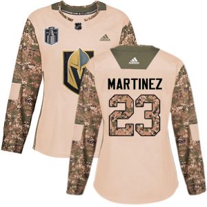 wholesale Adidas Golden Knights #23 Alec Martinez Camo Authentic 2024 Stanley Cup Final Patch Veterans Day Women's Stitched NHL Jersey