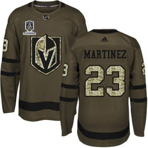 elite Adidas Golden Knights #23 Alec Martinez Green 2024 Stanley Cup Champions Salute to Service Stitched NHL Jersey