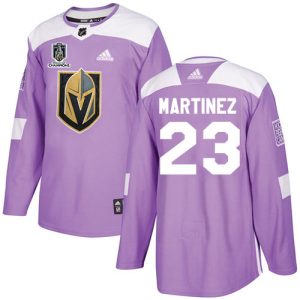 adidas golden knights #23 alec martinez purple 2024 stanley cup champions authentic fights cancer stitched nhl personalized jersey