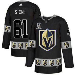 Adidas Golden Knights #61 Mark Stone Black 2024 Stanley Cup Champions Authentic Team Logo Fashion Stitched NHL Jersey