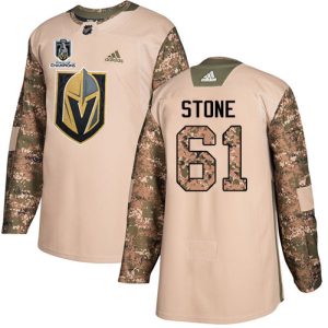 Adidas Golden Knights #61 Mark Stone Camo Authentic 2024 Stanley Cup Champions Veterans Day Stitched NHL Jersey