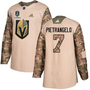 Adidas Golden Knights #7 Alex Pietrangelo Camo Authentic 2024 Stanley Cup Champions Veterans Day Stitched NHL Jersey