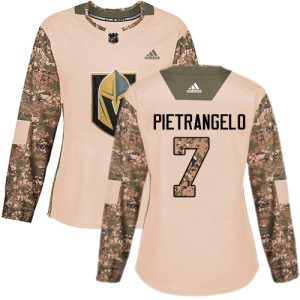 Adidas Golden Knights #7 Alex Pietrangelo Camo Authentic 2024 Veterans Day Women's Stitched NHL Jersey