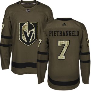 youth Adidas Golden Knights #7 Alex Pietrangelo Green Salute to Service Stitched NHL Jersey