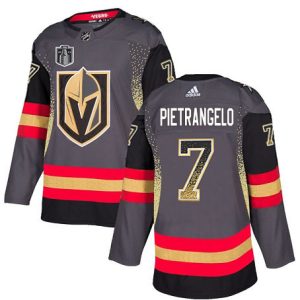 Adidas Golden Knights #7 Alex Pietrangelo Grey 2024 Stanley Cup Final Patch Home Authentic Drift Fashion Stitched NHL Jersey