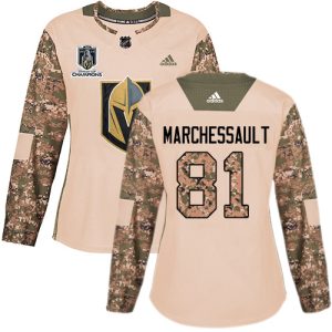 adidas golden knights #81 jonathan marchessault camo authentic 2024 stanley cup champions veterans day women's stitched nhl cheap jersey