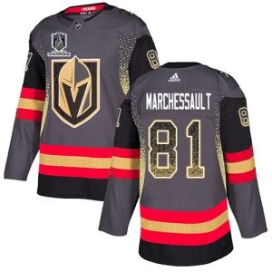 adidas golden knights #81 jonathan marchessault grey 2024 stanley cup champions home authentic drift fashion stitched nhl customized jersey