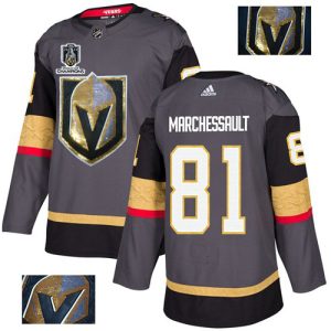 adidas golden knights #81 jonathan marchessault grey 2024 stanley cup champions home authentic fashion gold stitched nhl cheap jersey