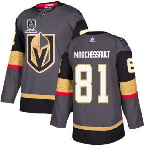 Adidas Golden Knights #81 Jonathan Marchessault Grey 2024 Stanley Cup Champions Home Authentic Stitched NHL Jersey