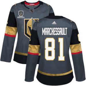 Adidas Golden Knights #81 Jonathan Marchessault Grey 2024 Stanley Cup Champions Home Authentic Women's Stitched NHL Jersey