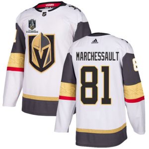 Adidas Golden Knights #81 Jonathan Marchessault White Road 2024 Stanley Cup Champions Authentic Stitched NHL Jersey