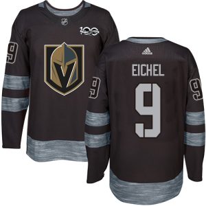 elite Adidas Golden Knights #9 Jack Eichel Black 1917- 2024 100th Anniversary Stitched NHL Jersey