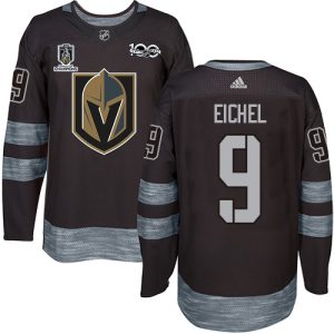 Adidas Golden Knights #9 Jack Eichel Black 2024 Stanley Cup Champions 100th Anniversary Stitched NHL Jersey