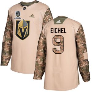 adidas golden knights #9 jack eichel camo authentic 2024 stanley cup champions veterans day stitched nhl custom jersey