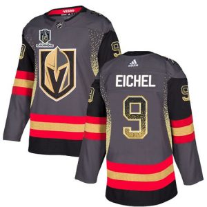 Adidas Golden Knights #9 Jack Eichel Grey 2024 Stanley Cup Champions Home Authentic Drift Fashion Stitched NHL Jersey