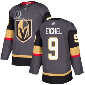 adidas golden knights #9 jack eichel grey 2024 stanley cup champions home authentic stitched nhl custom jersey