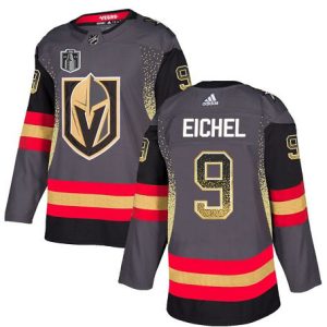 Adidas Golden Knights #9 Jack Eichel Grey 2024 Stanley Cup Final Patch Home Authentic Drift Fashion Stitched NHL Jersey