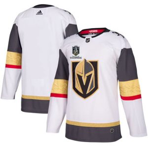 Adidas Golden Knights Blank White Road 2024 Stanley Cup Champions Authentic Stitched NHL Jersey