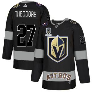 adidas golden knights x astros #27 shea theodore black 2024 stanley cup champions authentic city joint name stitched nhl wholesale jersey