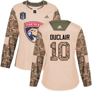 Adidas Panthers #10 Anthony Duclair Camo Authentic 2024 Stanley Cup Final Patch Veterans Day Women's Stitched NHL Jersey