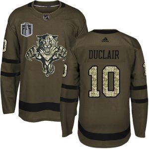 Adidas Panthers #10 Anthony Duclair Green 2024 Stanley Cup Final Patch Salute to Service Stitched NHL Jersey