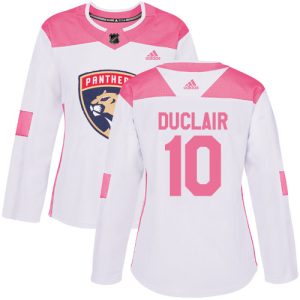 Adidas Panthers #10 Anthony Duclair White/Pink Authentic Fashion Women's Stitched NHL Jersey