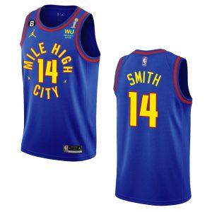 denver nuggets #14 ish smith navy men's 2024 nba finals champions statement edition wholesale jersey