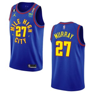 Denver Nuggets #27 Jamal Murray Navy Men's 2024 NBA Finals Champions Statement Edition Jersey