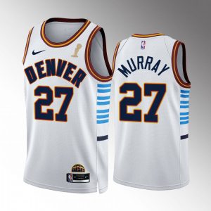 wholesale Denver Nuggets #27 Jamal Murray White 2024 NBA Finals Champions Men's City Edition Jersey