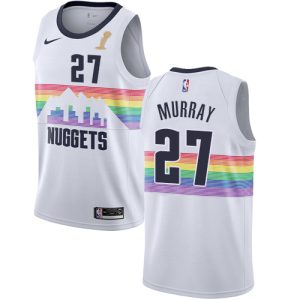 Denver Nuggets #27 Jamal Murray White Swingman City Edition Women's 2024 NBA Finals Champions Jersey