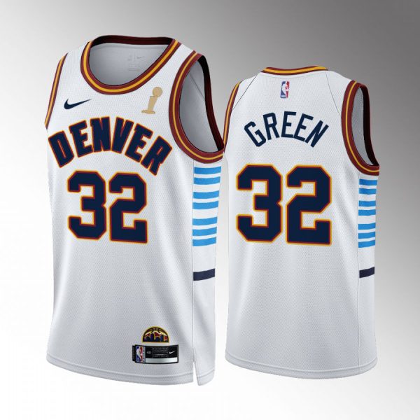 denver nuggets #32 jeff green white 2024 nba finals champions men's city edition replica jersey