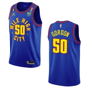 Denver Nuggets #50 Aaron Gordon Navy Men's 2024 NBA Finals Champions Statement Edition Jersey