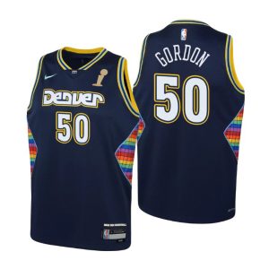 wholesale Denver Nuggets #50 Aaron Gordon Navy Youth 2024 NBA Finals Champions Swingman Jersey - City Edition