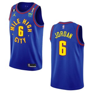 denver nuggets #6 deandre jordan navy men's 2024 nba finals champions statement edition youth jersey