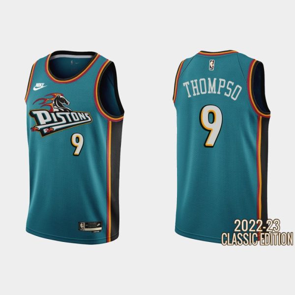 wholesale Detroit Pistons #9 Ausar Thompson Teal Men's NBA 2023-24 Classic Edition Jersey