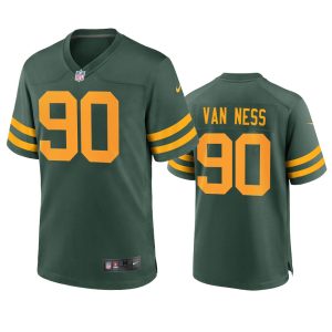 Green Bay Packers #90 Lukas Van Ness Men's Alternate Game Player NFL Jersey - Green