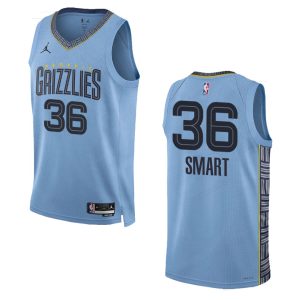 wholesale Memphis Grizzlies #36 Marcus Smart Blue Men's 2023-24 NBA Statement Edition Jersey