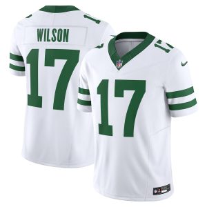 New York Jets #17 Garrett Wilson Men's White Legacy Vapor F.U.S.E. Limited Jersey