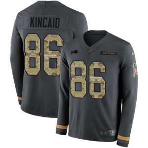 bills #86 dalton kincaid anthracite salute to service men's stitched nfl limited therma long sleeve cheap jersey