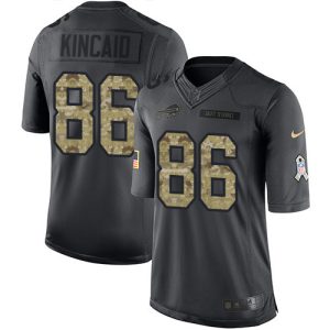 personalized Bills #86 Dalton Kincaid Black Men's Stitched NFL Limited 2024 Salute to Service Jersey