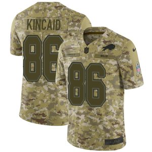 Bills #86 Dalton Kincaid Camo Men's Stitched NFL Limited 2024 Salute To Service Jersey