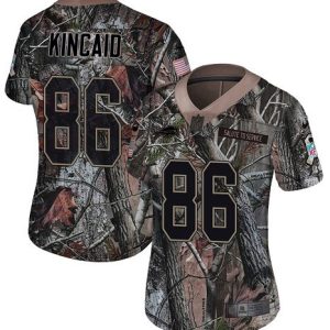 wholesale Bills #86 Dalton Kincaid Camo Women's Stitched NFL Limited Rush Realtree Jersey