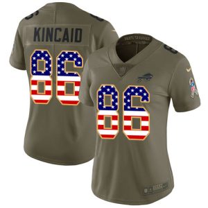 bills #86 dalton kincaid olive/usa flag women's stitched nfl limited 2024 salute to service wholesale jersey