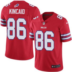 bills #86 dalton kincaid red men's stitched nfl limited rush authentic jersey