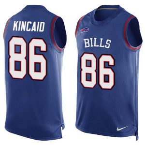 bills #86 dalton kincaid royal blue team color men's stitched nfl limited tank top wholesale jersey