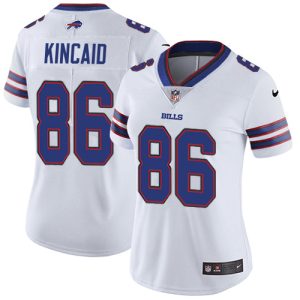 wholesale Bills #86 Dalton Kincaid White Women's Stitched NFL Vapor Untouchable Limited Jersey